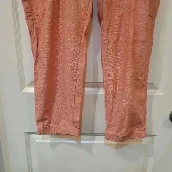 Sonoma Women's Oak Orange Linen Utility Joggers NEW - Picture 9 of 15